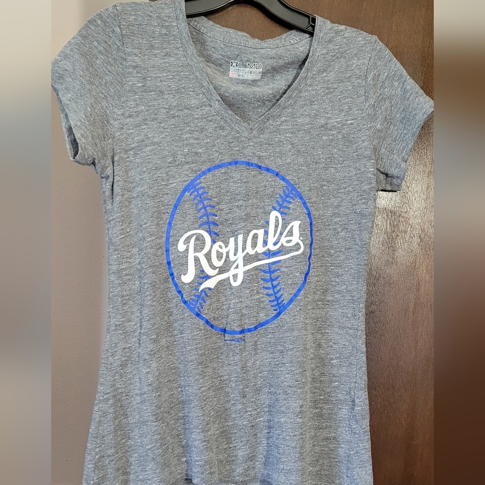 Under Armour Gray V-Neck Royals Tee